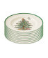 Фото #1 товара Christmas Tree Dinner Plate Set of 8