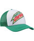 Men's White, Green Mountain Dew Foam Trucker Adjustable Hat