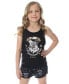 ფოტო #2 პროდუქტის Girls Hogwarts House Crest Racerback Tank and Shorts Pajama Set