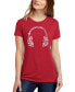 ფოტო #1 პროდუქტის Women's Word Art Music Note Headphones T-Shirt