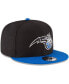 ფოტო #3 პროდუქტის Men's Black, Royal Orlando Magic Two-Tone 9FIFTY Adjustable Hat