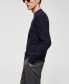 Фото #3 товара Men's Ribbed Details Knitted Sweater