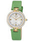 ფოტო #1 პროდუქტის Women's Matera Swiss Quartz Green Italian Suede Watch 35mm