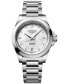 ფოტო #1 პროდუქტის Women's Swiss Automatic Conquest Diamond Accent Stainless Steel Bracelet Watch 34mm