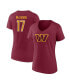 Фото #1 товара Women's Terry McLaurin Burgundy Washington Commanders Player Icon Name and Number V-Neck T-shirt
