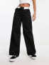 Dickies grove hill wide leg trousers in black