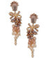 ფოტო #1 პროდუქტის Gold-Tone Mixed Stone & Bead Linear Drop Earrings