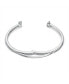 ფოტო #3 პროდუქტის Attract Mixed Cuts Rhodium Plated Cuff