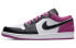 Кроссовки Nike Air Jordan 1 Low Black Active Fuchsia (Белый, Розовый)