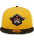 Фото #4 товара Men's Yellow Bradenton Marauders Authentic Collection 59FIFTY Fitted Hat