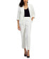 ფოტო #4 პროდუქტის Women's Linen-Blend Solid Square-Snap 3/4-Sleeve Jacket