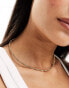 ASOS DESIGN necklace with fine twist rope chain in gold tone