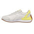 Diadora Equipe Mad Italia Lace Up Mens White, Yellow Sneakers Casual Shoes 1771