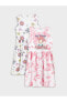 Фото #1 товара Платье для малышей LC WAIKIKI Bisiklet Yaka Desenli для девочек 2'li