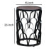 Фото #2 товара 23 Inch End Side Table, Round Mango Wood Top, Lattice Cut Out Iron Frame, Brown, Black