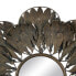 Wall mirror 69 x 6,5 x 69 cm Crystal Golden Metal