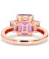 Amethyst (2-1/2 ct. t.w.) & Pink Amethyst (1/2 ct. t.w.) Ring in Rose Gold-Plated Sterling Silver (Also in Blue Topaz/Sapphire)