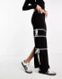 Фото #2 товара ASOS DESIGN maxi skirt co ord with contrast strap detailing in black