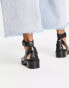 Whistles Campbell mid block sandal in black