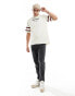 Фото #4 товара Tommy Hilfiger monotype sleeve colourblock t-shirt in cream