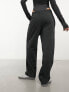 Фото #3 товара COLLUSION acid wash oversized straight leg jogger in black