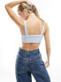 Фото #3 товара Tommy Jeans badge wide rib crop top in blue