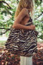 ANIMAL PRINT COTTON MAXI BAG