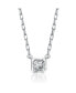 Фото #1 товара Modern Square Asscher-Cut Stud Necklace