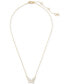 ფოტო #2 პროდუქტის Gold-Tone Cubic Zirconia & Mother-of-Pearl Butterfly Statement Pendant Necklace, 18" + 3" extender