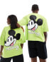 ASOS DESIGN Disney unisex oversized boxy t-shirt with Mickey Mouse prints in bright green