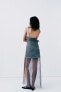 Фото #5 товара Джинсовое платье с кружевом ZARA