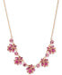 Фото #1 товара Marchesa gold-Tone Crystal Frontal Necklace, 16" + 3" extender