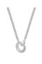 Beautiful steel necklace with zircons 1580541