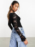 Jaded Rose lace corset bodysuit in black