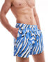 ASOS DESIGN swim shorts in short length in animal print