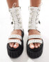 Lamoda Haunting Lace up Sandal with Star in White