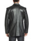 Фото #2 товара Men One-Button Tuxedo Leather Blazer - Short