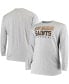 Фото #1 товара Men's Big and Tall Heathered Gray New Orleans Saints Practice Long Sleeve T-shirt