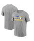 Men's Heather Gray Los Angeles Rams 2-Time Super Bowl Champions T-shirt