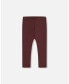 Big Girls Rib Leggings Dark Brown