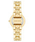 Фото #2 товара Women's Quartz Gold-Tone Alloy Link with Chain Design Bracelet Watch, 36.5mm