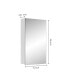 15x26" Bathroom Medicine Cabinet with Mirror, Silver