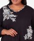 Plus Size Opposites Attract Flower Top with Animal Trim