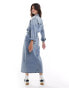 Levi's western denim midi dress in light blue