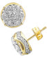 ფოტო #1 პროდუქტის Diamond Round Halo Stud Earrings (2 ct. t.w.) in 10k Gold