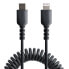 Фото #3 товара StarTech.com 20in / 50cm USB C to Lightning Cable - MFi Certified - Coiled iPhone Charger Cable - Black - Durable TPE Jacket Aramid Fiber - Heavy Duty Coil Lightning Cable - 0.5 m - Lightning - USB C - Male - Male - Black