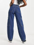 Фото #2 товара Signature 8 utility wide leg jean in dark wash