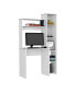 Aramis Desk, Five Shelves, Two Superior Shelves, White