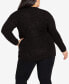 Фото #2 товара Plus Size Amber Boucle Cardigan Sweater