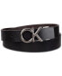 Men's Monogram Buckle Reversible Leather Belt